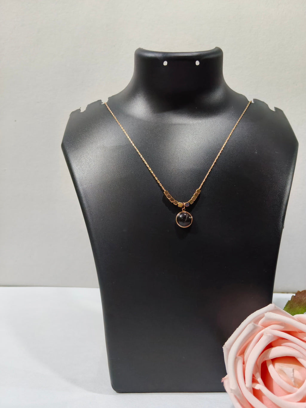 Midnight Muse Gold Pendant Necklace