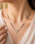 Royal Diamond Drop Black Bead Mangalsutra