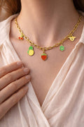 Fruit Charm Gold Chain Necklace