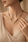 Modern Geometric Diamond Mangalsutra Necklace for Women